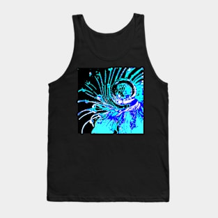 Swirls in Blue and Turquoise Tank Top